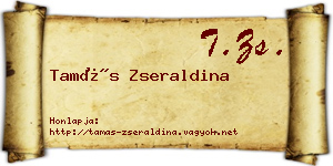 Tamás Zseraldina névjegykártya