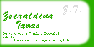 zseraldina tamas business card